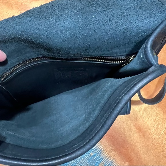 Vintage 90s Coach Legacy Scout Leather Bag black gold shoulder crossbody - Picture 5 of 16